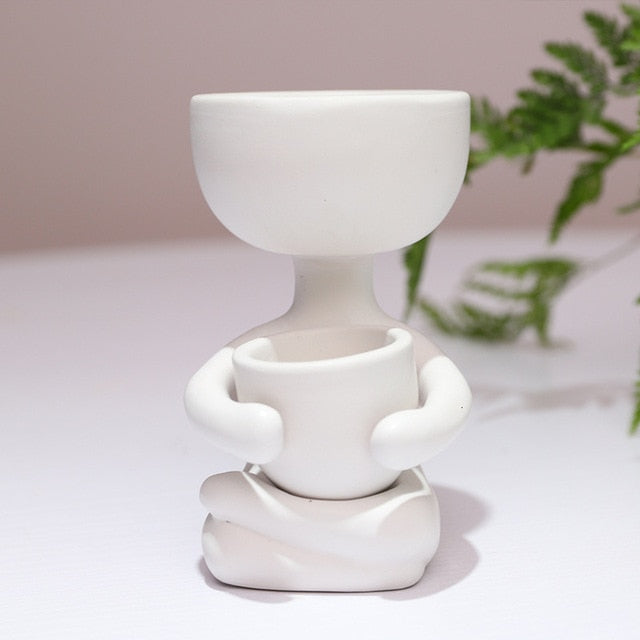 Humanoid Ceramic Flower Pot - Homegenics