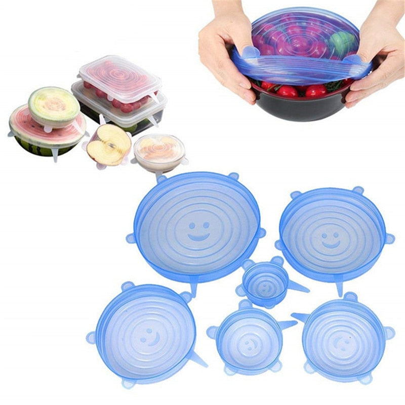 6Pcs Reusable Silicon Lids - Homegenics