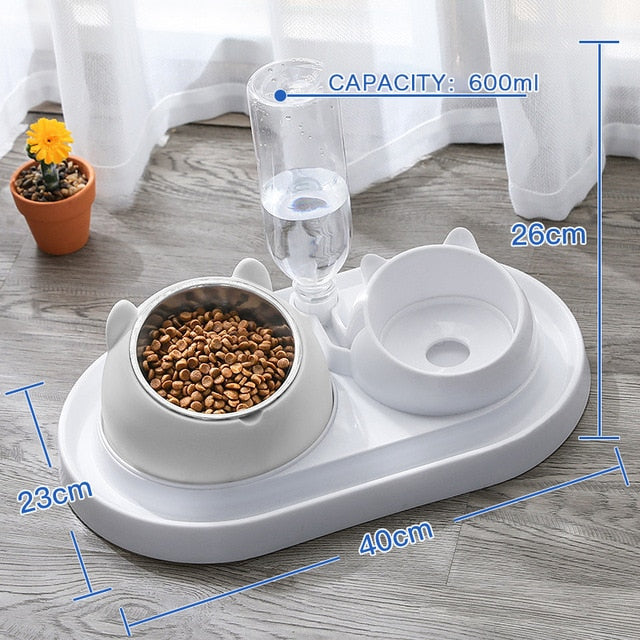 600ml Pet Bowl Automatic Water Bottle and Feeder - Homegenics