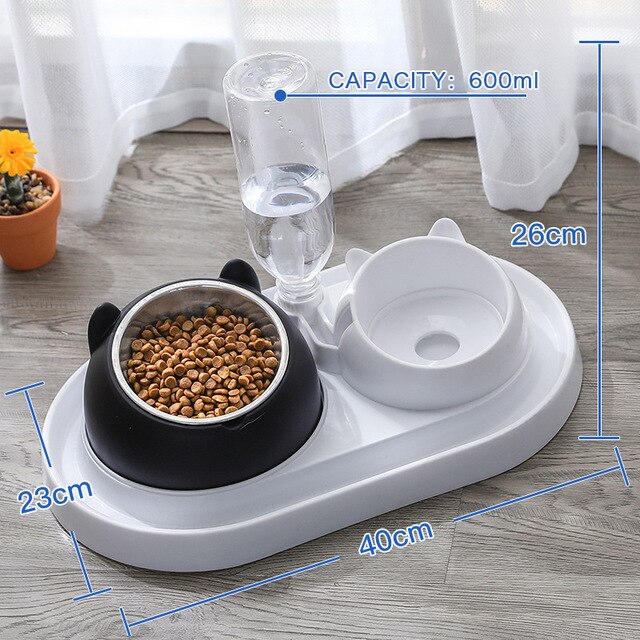 600ml Pet Bowl Automatic Water Bottle and Feeder - Homegenics