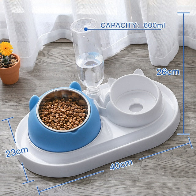 600ml Pet Bowl Automatic Water Bottle and Feeder - Homegenics