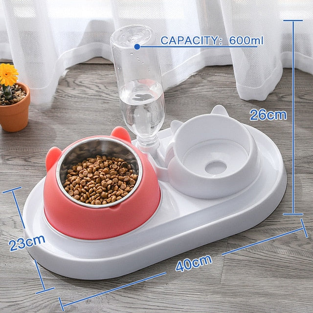 600ml Pet Bowl Automatic Water Bottle and Feeder - Homegenics