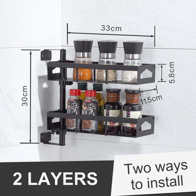 2/4 Layer Kitchen Rotating Storage Rack