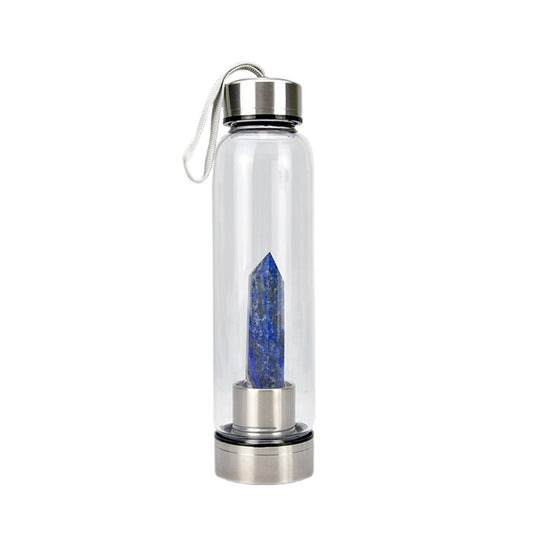 Glass Crystal Obelisk Water Bottle - Homegenics