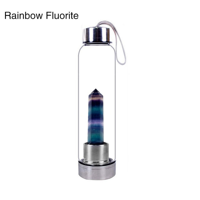 Glass Crystal Obelisk Water Bottle - Homegenics