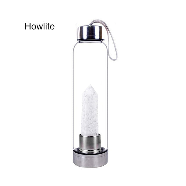 Glass Crystal Obelisk Water Bottle - Homegenics