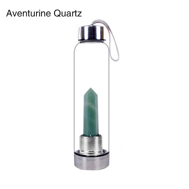 Glass Crystal Obelisk Water Bottle - Homegenics