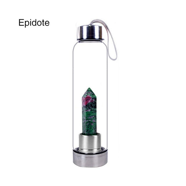 Glass Crystal Obelisk Water Bottle - Homegenics