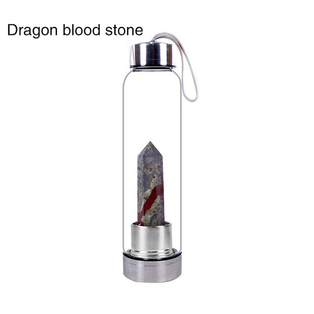 Glass Crystal Obelisk Water Bottle - Homegenics