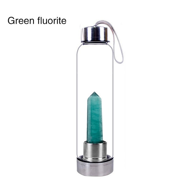 Glass Crystal Obelisk Water Bottle - Homegenics