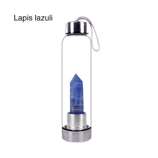 Glass Crystal Obelisk Water Bottle - Homegenics