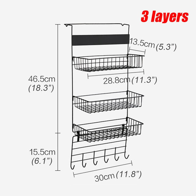 Refrigerator Side Multi-Layer Storage Rack